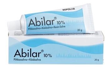 Abilar 10%. Salve med antimikrobiel effekt.