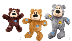 KONG Wild KNOTS BEAR. Bamse med reb, knuder og piv. Legetøj til hund. M/L,  26 cm