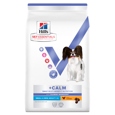 Hill\'s VET ESSENTIALS MULTI-BENEFIT + CALM Small & Mini tørfoder til hunde med kylling 7 kg.