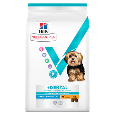 Hill\'s VET ESSENTIALS MULTI-BENEFIT + DENTAL Adult 1+ Small & Mini tørfoder til hunde med kylling 2 kg. 