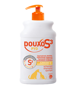 DOUXOS3 Pyo Shampoo 500 ml.  Velegnet til hunde, katte og heste som døjer med uren hud