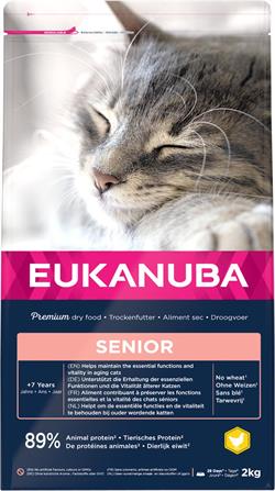 Eukanuba Cat Senior. Kattefoder med Kylling til Senior katte. 2 kg. 