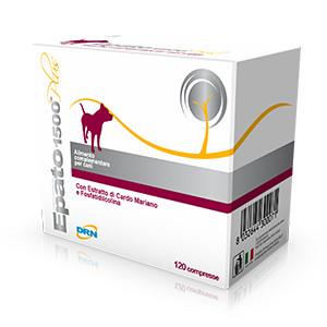DRN Epato 1500 Plus. Tilskudsfoder til støtte af leveren hos hund. 2 x 120 tabletter