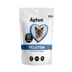APTUS Felilysin. Kosttilskud med L-lysin til katte. 120 tyggetabletter