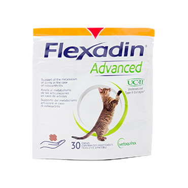 Flexadin Advanced UCII. Støtte til bevægeapparatet hos katte. 30 stk.