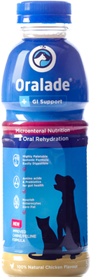 Oralade + GI SUPPORT, NEW formular. Essentiel ernæring med elektrolytter og prebiotka  500 ml.