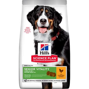 Hill\'s Science Plan Senior Vitality Large Breed med Kylling. 14 kg.