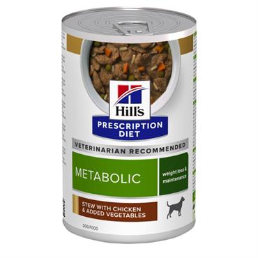 Hill´s Prescription Diet™ Metabolic Canine Stew flavoured with Chicken & Vegetables 12 dåser med 354 g