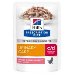 Hill's Prescription Diet Feline c/d Urinary Stress LAKS. Kattefoder mod urinvejsproblemer. Vådfoder (dyrlæge diætfoder) 12 poser med 85 g