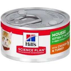 Hill's Science Plan Kitten & Mother Mousse med Kylling & Kalkun 1 dåse af 85 g.