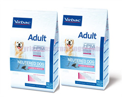 Virbac HPM Adult Dog NEUTRED Large & Medium. Hundefoder til neutraliserede voksne (dyrlæge diætfoder) 2 x 12 kg.