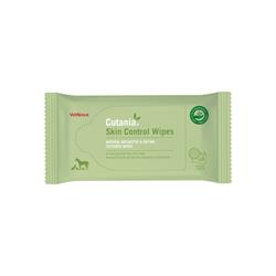  CUTANIA Skin Control Wipes med antiseptisk effekt til kæledyr og heste. 24 stk.