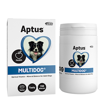 Markeret Siden retort Aptus Multidog, Vitamintilskud kostilskud,vitaminer, 150 tabletter (195 g.)