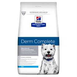 MINDST HOLDBAR TIL 10/2023 Hill's Prescription Diet Canine. Derm Complete Mini hundefoder mod fodersensitivitet og hudpleje (dyrlæge diætfoder) 6 kg 