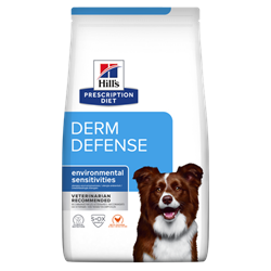 Hill's Prescription Diet Canine Derm Defense. Hundefoder mod udefrakommende allergi (dyrlæge diætfoder) 4 kg
