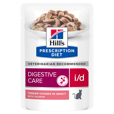 Hill\'s Prescription Diet Feline i/d LAKS. Kattefoder mod dårlig mave / skånekost. Vådfoder (dyrlæge diætfoder) 12 poser med 85 g