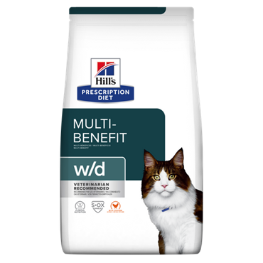 Hill\'s Prescription Diet Feline w/d. Kattefoder mod let overvægt og diabetes / sukkersyge (dyrlæge diætfoder) 1,5 kg