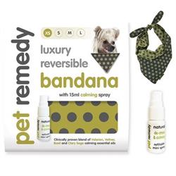 Pet Remedy. Bandana XSMALL + Spray 15 ml. til hund 