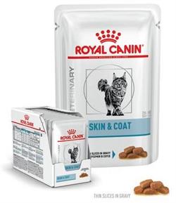 Royal Canin Derm Skin & Coat. Kattefoder (dyrlæge diætfoder). Vådfoder 12 x 85g