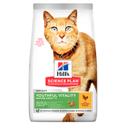 Hill's Science Plan Youthful Vitality Adult 7+. Kattefoder til senior. 1,5 kg