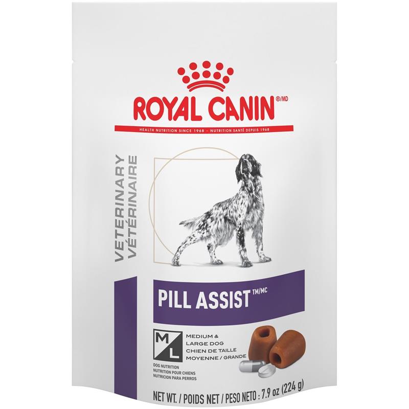 Klimatiske bjerge Justerbar skrivning Royal Canin PILL ASSIST. Til sikker indtagelse af piller. M/L