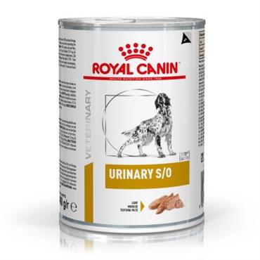 Royal Canin Urinary S/O. Hundefoder mod urinvejs-lidelser. Vådfoder (dyrlæge diætfoder) 1 dåse med 410 g