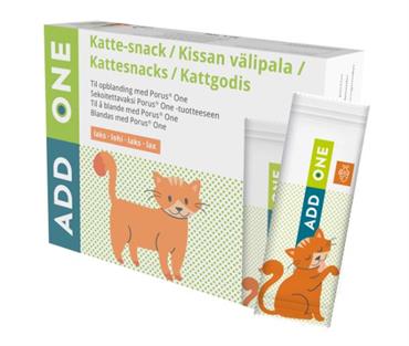 Add One Lækker Katte-snack m. Laks Til Opblanding Med Porus One 1 brev af 10 g. 